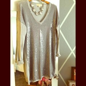 Michael Kors Sequined Sweater Dress